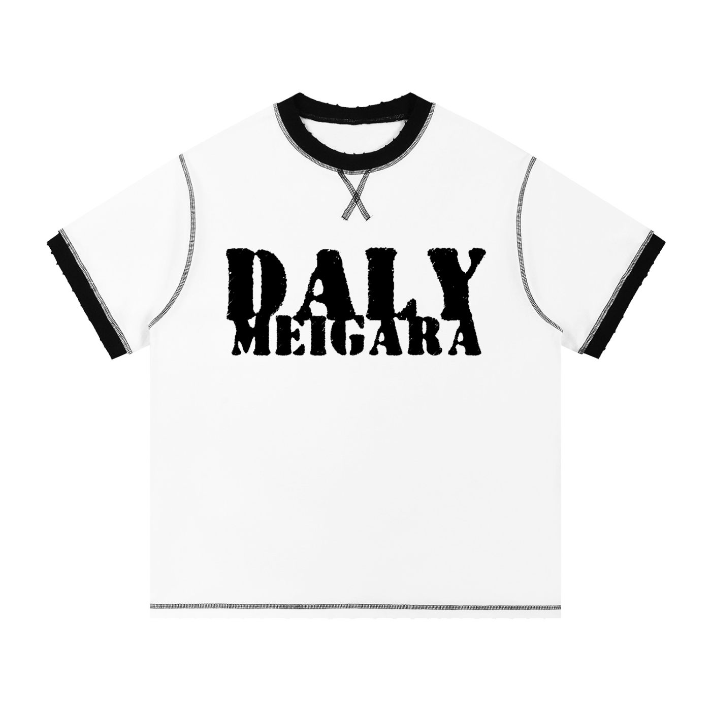 Daly Meigara Tee (white black)