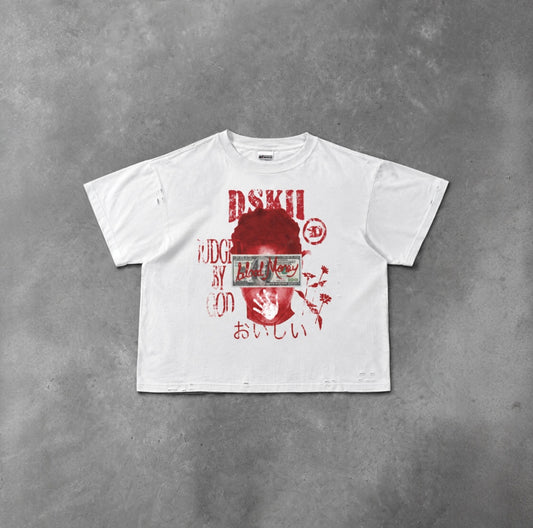Blood money Boxy Tee (white)